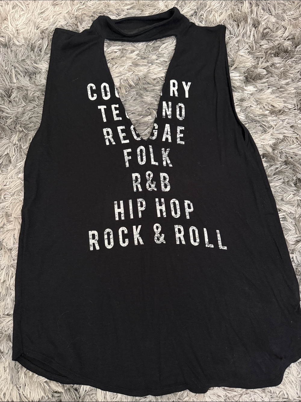 Express Black Cutout Graphic Tank Top